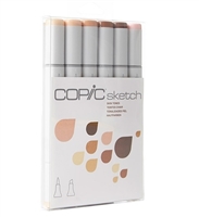 COPIC SKETCH MARKER SET - 6PC SKIN TONES CMSSKIN1