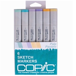 COPIC SKETCH MARKER SET - 6PC SET PALE PASTELS CMSPASTELS