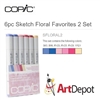 COPIC SKETCH MARKER SET - 6PC FLORAL FAVORITES CMSFLORAL2