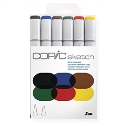 COPIC SKETCH MARKER SET - 6PC BOLD PRIMARIES CMSBOLDPRI