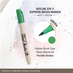 ARTLINE SUPREME BRUSH MARKER GREEN 5V