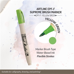 ARTLINE SUPREME BRUSH MARKER YELLOW GREEN 5VC