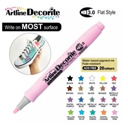 ARTLINE DECORITE 3.0 FLAT MARKER PASTEL PINK 6F