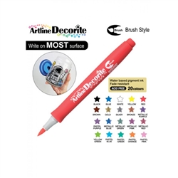 BRUSH PEN ARTLINE DECORITE RED 3R