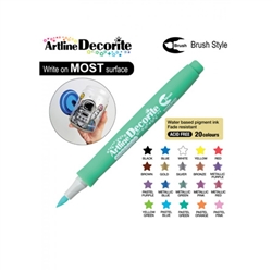 BRUSH PEN ARTLINE DECORITE PASTEL GREEN 3V