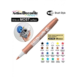 BRUSH PEN ARTLINE DECORITE METALLIC BRONZE 3BR