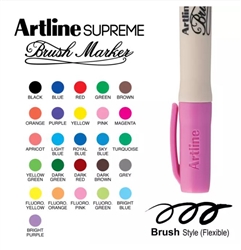 ARTLINE SUPREME BRUSH MARKER FLOURESCENT PINK 5FF