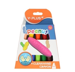 CRAYONS SET 12 PEANUT Y-PLUS 074175