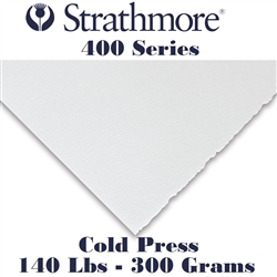 WATERCOLOR PAPER STRATHMORE 400 SERIES 140LB-300gr 22x30 inches COLD PRESS 473-1