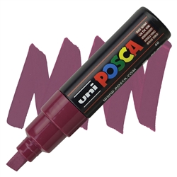 ACRYLIC MARKER POSCA PC-8K BROAD CHISEL RED WINE PX107532000