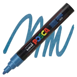 ACRYLIC MARKER POSCA PC-5M MEDIUM METALLIC BLUE PX113555000