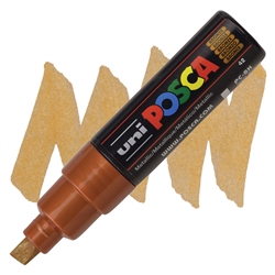 ACRYLIC MARKER POSCA PC-8K BROAD CHISEL METALLIC BRONZE PX113621000