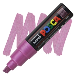 ACRYLIC MARKER POSCA PC-8K BROAD CHISEL METALLIC PINK PX113662000