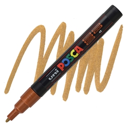 ACRYLIC MARKER POSCA PC-3M FINE METALLIC BRONZE PX123711000