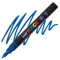 ACRYLIC MARKER POSCA PC-3M FINE GLITTER BLUE PX197988000