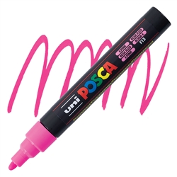 ACRYLIC MARKER POSCA PC-5M MEDIUM FLUORESCENT PINK PX198077000