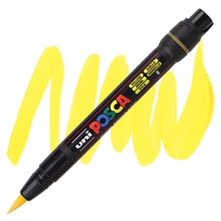 ACRYLIC MARKER POSCA PCF-350 BRUSH YELLOW PX146613000-DISC