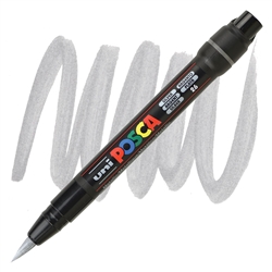 ACRYLIC MARKER POSCA PCF-350 BRUSH METALLIC SILVER PX146696000-DISC