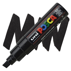 ACRYLIC MARKER POSCA PC-8K BROAD CHISEL BLACK PX148932000