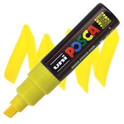 ACRYLIC MARKER POSCA PC-8K BROAD CHISEL YELLOW PX148809000