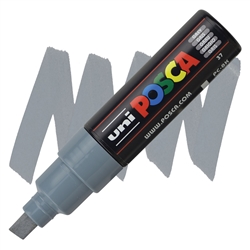 ACRYLIC MARKER POSCA PC-8K BROAD CHISEL GREY PX148924000