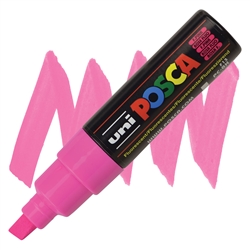 ACRYLIC MARKER POSCA PC-8K BROAD CHISEL FLUORESCENT PINK PX107581000