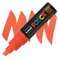 ACRYLIC MARKER POSCA PC-8K BROAD CHISEL FLUORESCENT ORANGE PX107565000