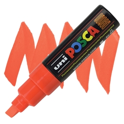 ACRYLIC MARKER POSCA PC-8K BROAD CHISEL FLUORESCENT ORANGE PX107565000