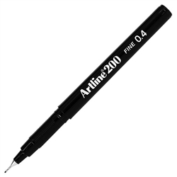 ARTLINE 200 FINE TIP PEN 0.4MM BLACK 200N