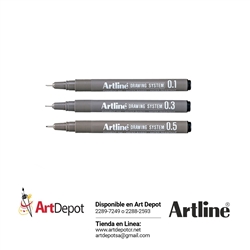 ARTLINE RAPIDOGRAPH SET 3 BLACK 135