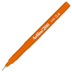 ARTLINE 200 FINE TIP PEN 0.4MM ORANGE 200NA