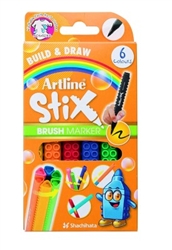 BRUSH MARKER SET 6 ARTLINE STIX 66