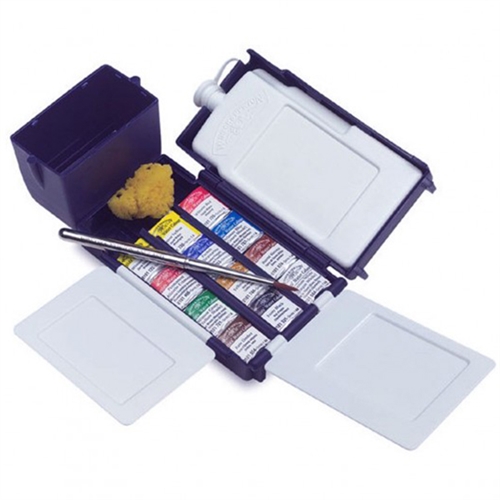 Winsor & Newton Professional Watercolor Paint Set, Field Box, 12 Half Pans,  White