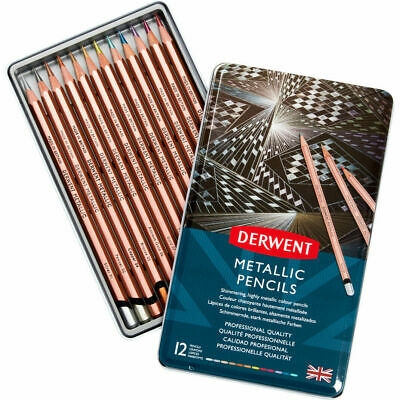 Derwent Academy Colored Pencil Set - Assorted Colors, Tin Box, Set of 12