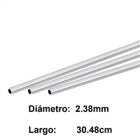 METAL ALUMINUM TUBE 2.38mm X 30.48cm 3pack S8101