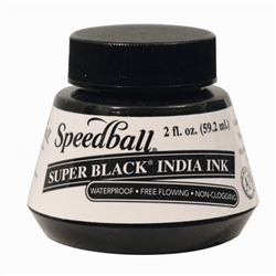 INK SPEEDBALL - SUPER BLACK INDIA INK 2OZ 003150