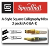 CALLIGRAPHY NIB SET A0/A1 SQUARE 2PK 31001