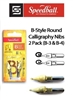 CALLIGRAPHY NIB SET B3/B4 ROUND 2PK 31014