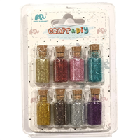 MINI GLITTER SET 8 GLASS BOTTLES 6757-2