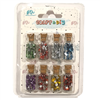 MINI GEMSTONES SET 8 GLASS BOTTLES  6757-3