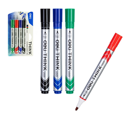 WHITEBOARD MARKER SET 4 DELI U00101