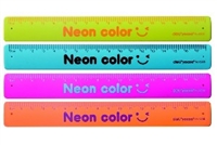 RULER DELI NEON MOLDABLE PLASTIC 6206