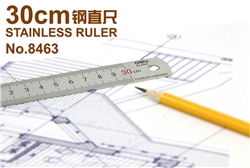 RULER STAINLESS STEEL 30CM HARDENED DELI 8463