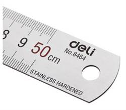 RULER STAINLESS STEEL 50CM HARDENED DELI 8464