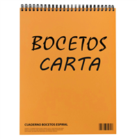 SKETCH PAD 8.5x11 inches 50 SHEETS BOCETOS SPIRAL 20180214