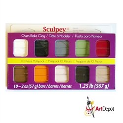 SCULPEY III CLAY - 10 COLOR MULTIPACK NATURALS SYMP300-1