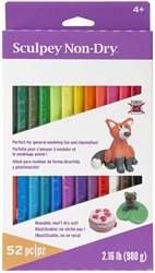 SCULPEY EZ SHAPE CLAY PLASTILINA 52 SET SYNDC52