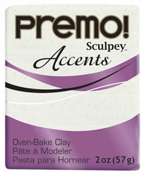 PREMO 2 onz FROST WHITE GLITTER ACCENTS - SCULPEY CLAY SYP5057