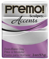 PREMO 2 onz SILVER METALLIC- SCULPEY CLAY SYP5129