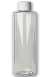 BOTTLE CLEAR PLASTIC 8OZ WITH CAP JAACC2114